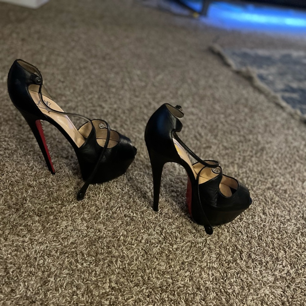 Black Christian Louboutin platform heels